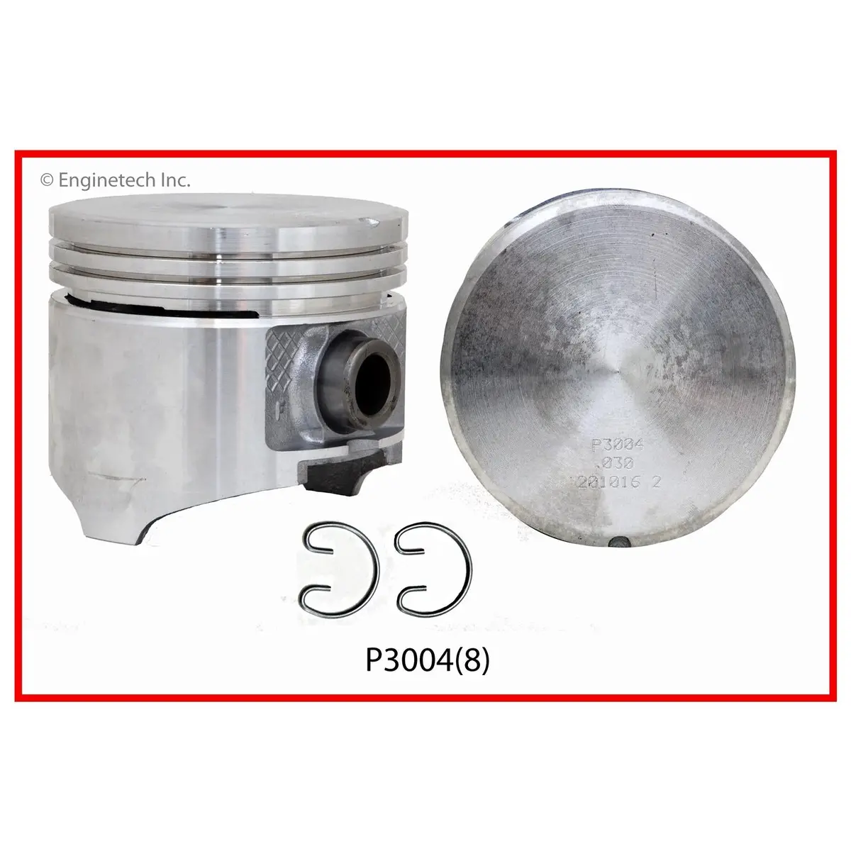 Enginetech P3004(8) Flat Top Pistons Set For 1985-1998 Dodge 5.2L 318 1