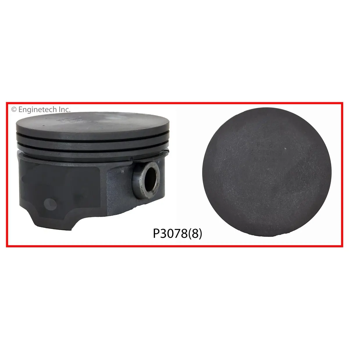 Enginetech P3078(8) Flat Top Pistons (Set Of 8) For 1999-2004 4.8L 1