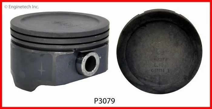 Enginetech P3079(8) Dish Pistons Set For 1999-2004 Chevrolet Gen Iii 5.3L 1