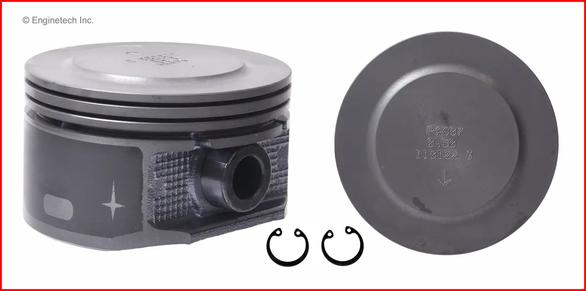 Enginetech P4807(8) Dome Pistons Set For 2002-2007 Dodge Jeep 4.7L Sohc 1