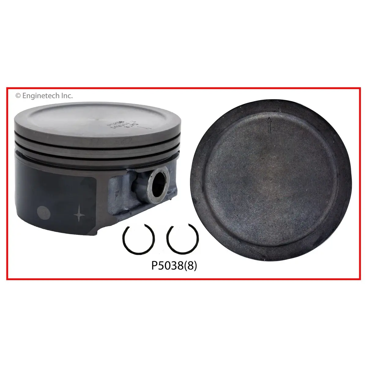 Enginetech P5038(8) Dish Top Pistons (Set Of 8) For Chevrolet 6.0L Ls2 Lq4 1