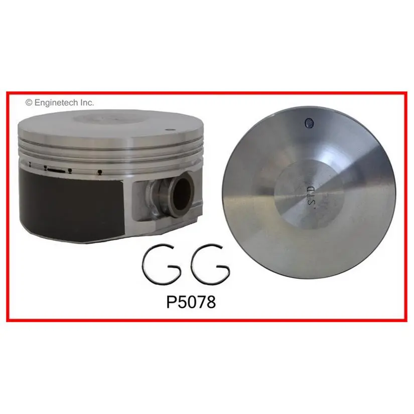 Engietech P5078(8) Dome Pistons Set For 2006-2011 Cadillac 4.6L Dohc V8 1