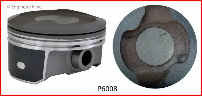 Enginetech P6008(8) Dome Pistons (Set Of 8) For 2008-2013 Dodge Jeep 4.7L Sohc V8 1