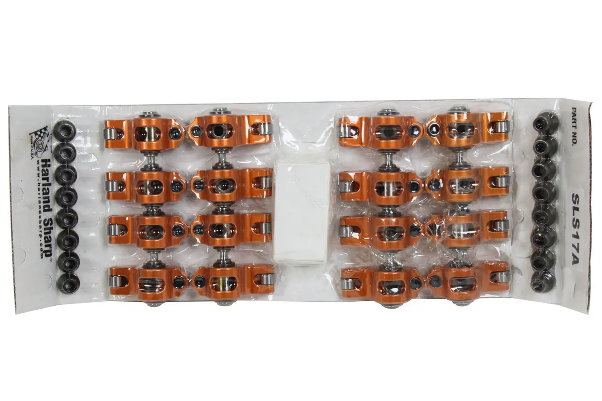 Harland Sharp Sls17a Shaft Mount Roller Aluminum Rocker Arm Kit - 1.70 Ratio - Adjustable For Gm Gen Iii Iv Ls1 / Ls2 1