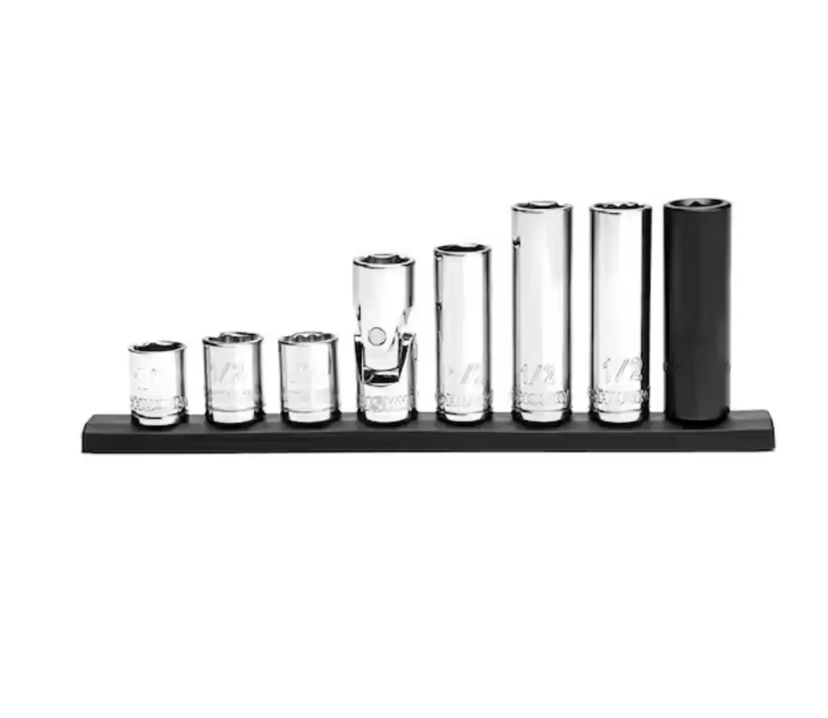 Husky Sae 8-Piece 1/2 Inch Socket Set 1/4 Inch And 3/8 Inch Drive 1
