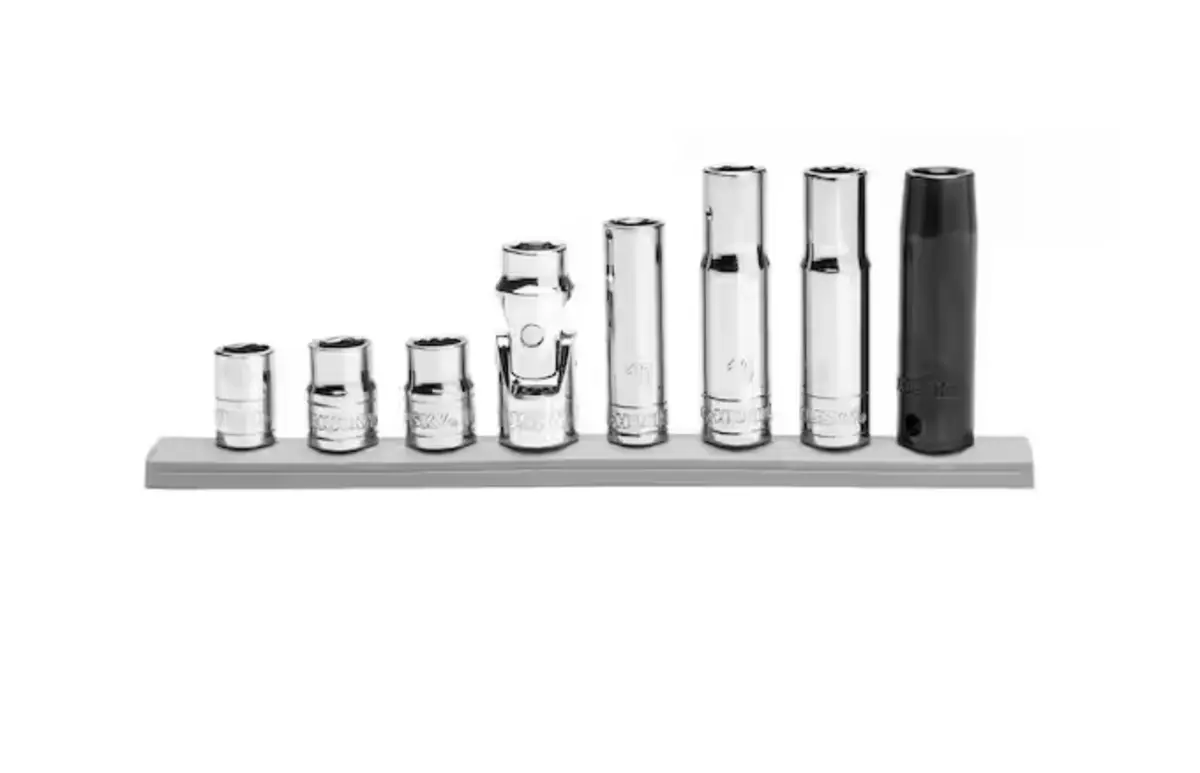 Husky Sae 8-Piece 10 Mm Metric Socket Set 1/4 Inch And 3/8 Inch Drive 1