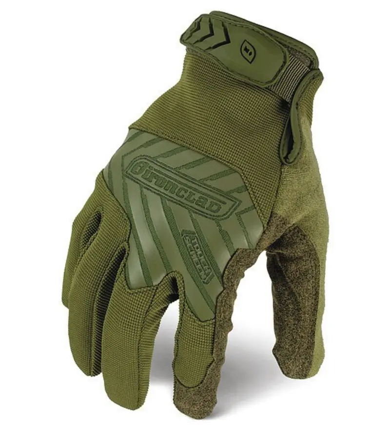 Tactical Glove, Size 2Xl, 9" L, Green, Pr 1