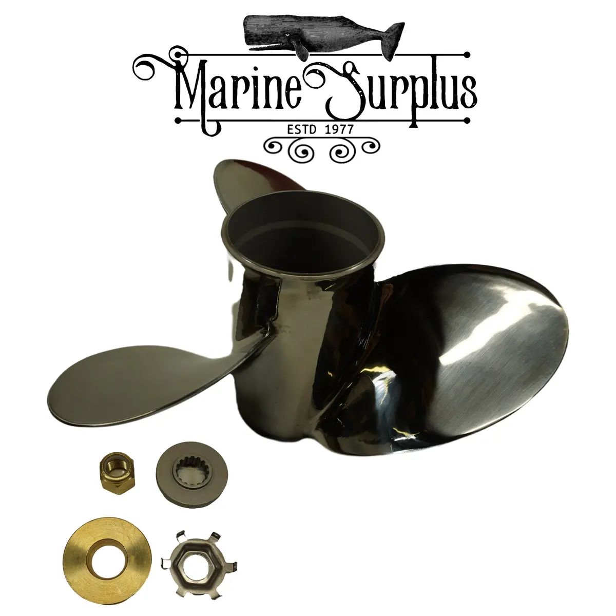 New Stainless Propeller 16 X 21 Rh - Replacement For Mercury Enertia 48-8M0040402 2