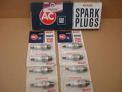 Ac M43ff Marine Spark Plugs Box Of 8 Xref Ngk B6hs Bosch W7ac Champion Rl86c 1