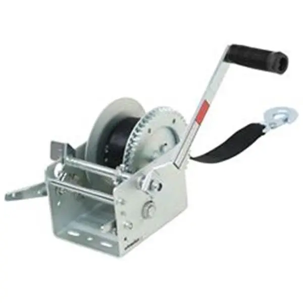 Jif Marine W2500d 2500 Lbs Trailer Winch 2-Speed Solid Gear & Winch Strap 1