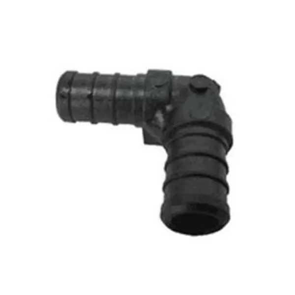 0.5 X 0.5 Ft. Black Plastic Fresh Water 90 Deg Elbow 1