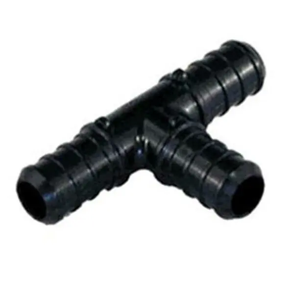 0.5 X 0.5 X 0.5 Ft. Black Plastic Fresh Water Tee 1