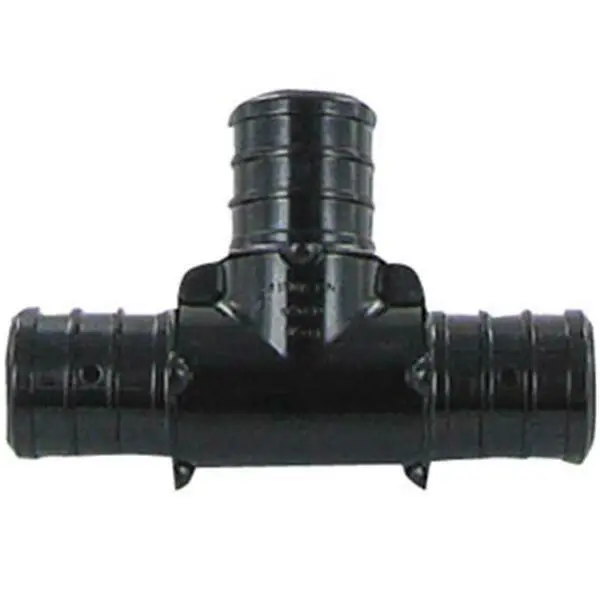 0.5 In. Black Plastic Fresh Water Tee 1