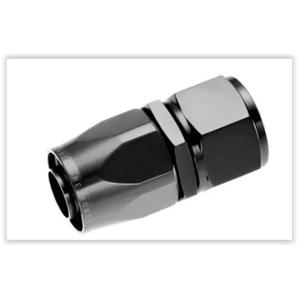 Straight Female Aluminum Hose End - Black 1