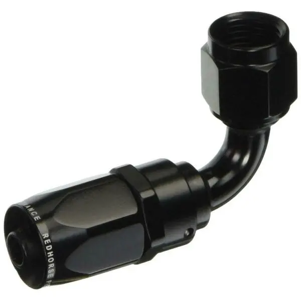 90 Degree Female Aluminum Hose End - Black 1
