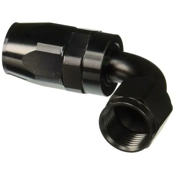 90 Degree Female Aluminum Hose End - Black 1