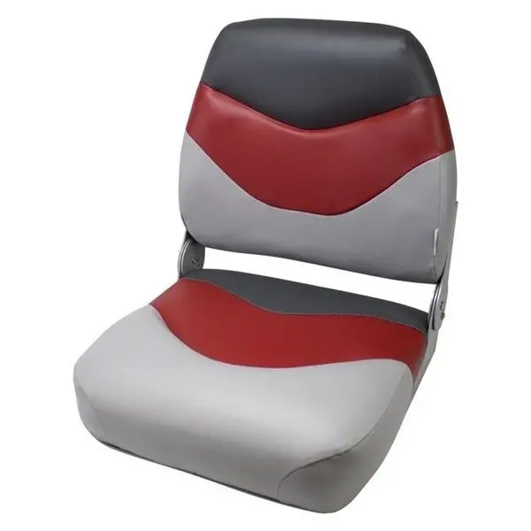 Wise 8Wd999pls-841 Tracker Style Mid Back Fishing Seat - Marble; Dark Red & Charcoal 1