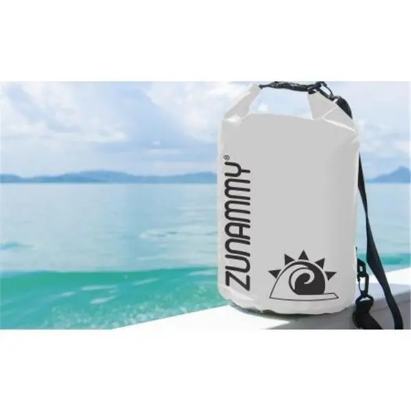 Zunammy Zwb2000wt-10Lt 10 Liters Waterproof Roll Top Dry Bag; Floating Duffle Dry Gear Bag With Adjustable Shoulder Straps - White 1