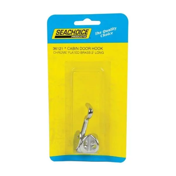 36121 Chrome Plated Brass Cabin Door Hook 2 In. 1