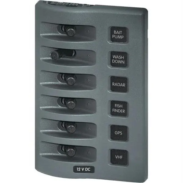 4307 Blue Sea 4307 Weatherdeck&Reg; 12V Dc Waterproof Switch Panel - 6 Position 1