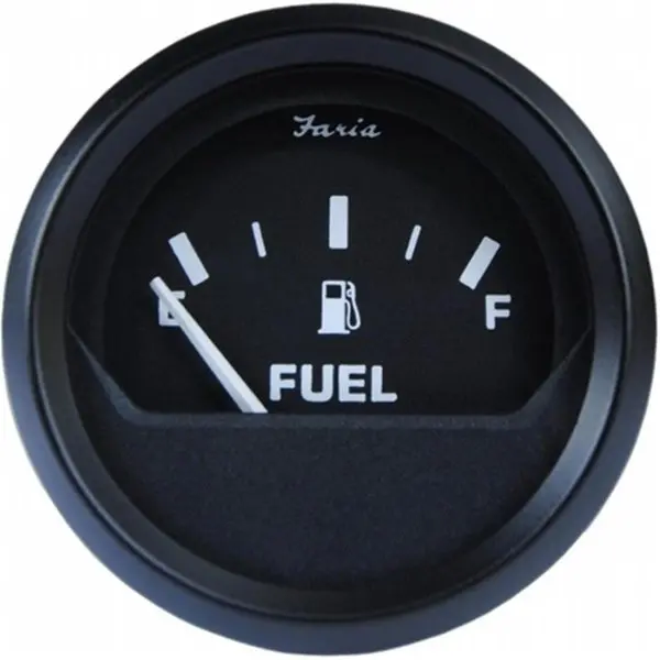 2 In. Euro Black Fuel Level Gauge 1