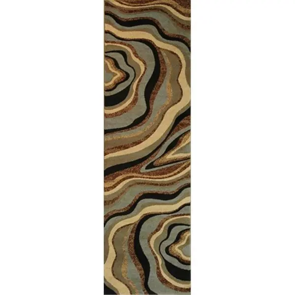 Barclay Nirvana Waves 2 Ft. 3 In. X 7 Ft. 3 In. Runner Rug In Multi/Blue 1