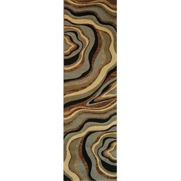 Infinity Home 547052 Barclay Nirvana Waves 2 Ft. 3 In. X 7 Ft. 3 In. Runner Rug In Multi/Blue 1