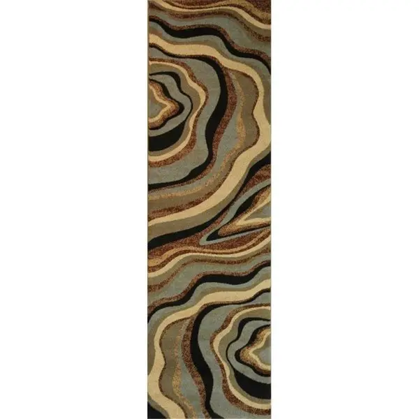 Nirvana Waves Tone & Tone 2 Ft. 3 In. X 9 Ft. 6 In. Runner 54705 1