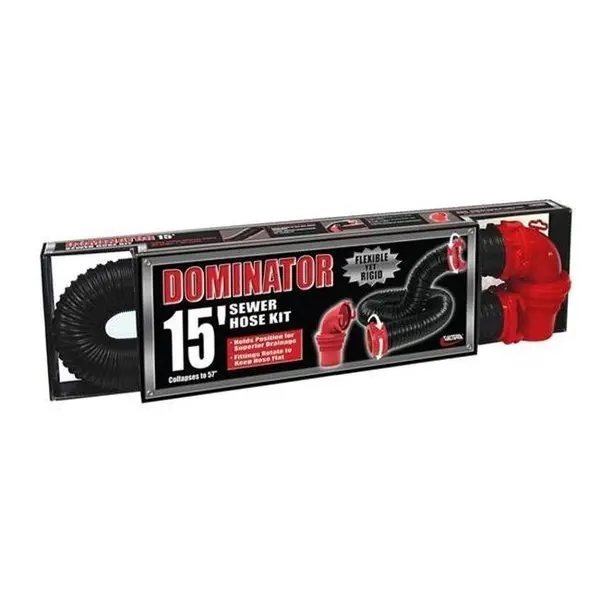 D040250 15 Ft. Dominator Sewer Hose; Black 1