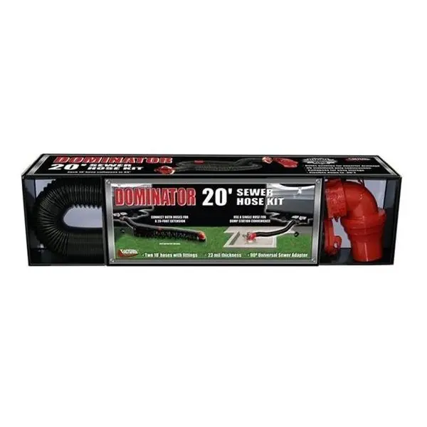Valterra Llc D040275 20 Ft. Dominator Sewer Hose; Black 1
