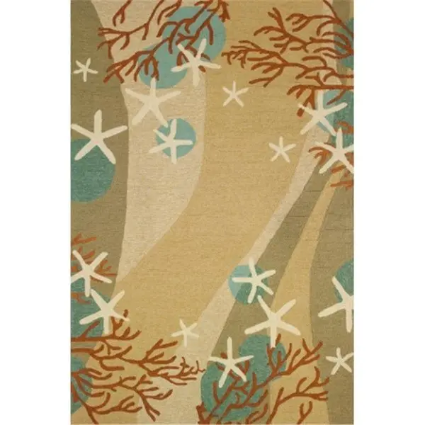 Coral Waves Outdoor Runner,  26 X 60 In. 1