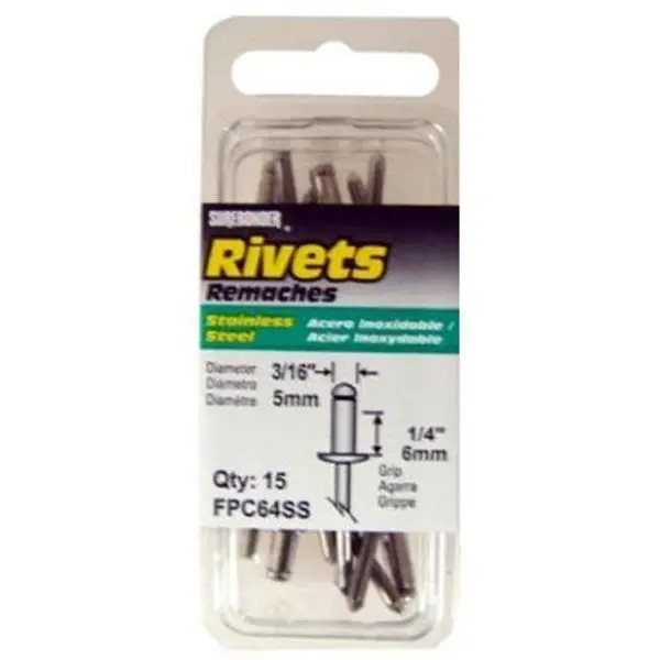 Fpc Fpc64ss Surebonder 15 Pack Medium Stainless Steel Rivet 1