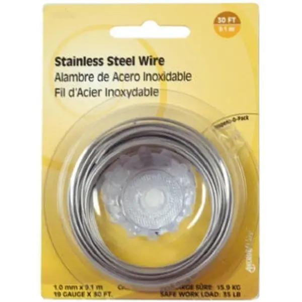 Hillman Fasteners 123114 30 Ft. Stainless Steel Wire; 19 Gauge 1