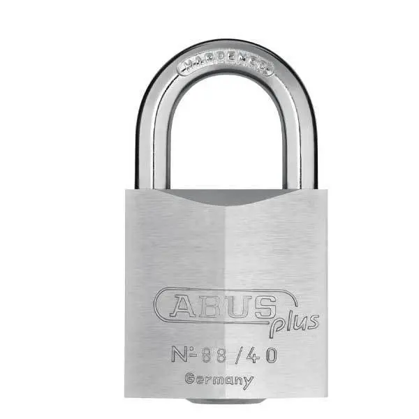 Abus: 88/40 B - Chrome Plated Brass Padlock - 1-37/64" Width - Kd 1