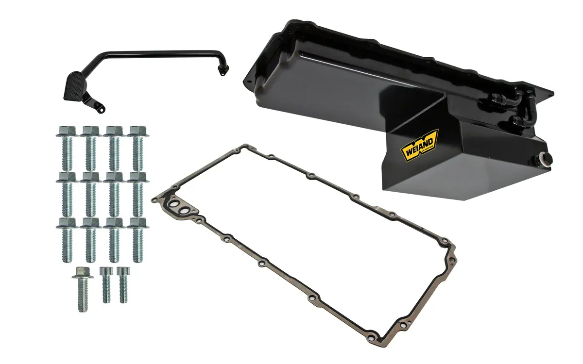 Weiand 5028Wnd 7Qt Oil Pan Kit - Black Finish - For Gm Ls Engines 1