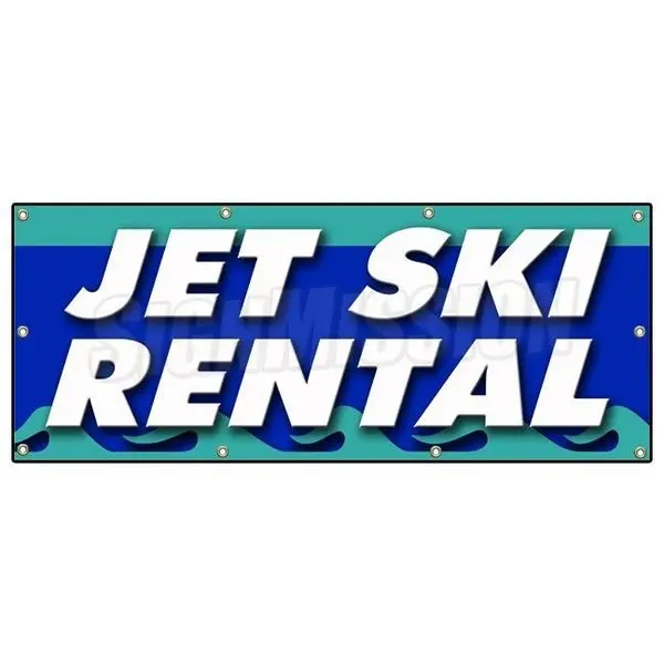 Jet Ski Rental Banner Sign Boat Skiing Wave Runner Kayak Canoe Rent 1