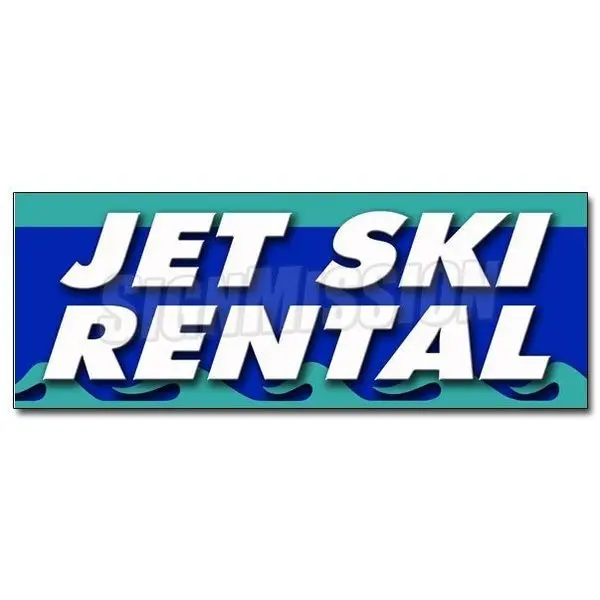 Jet Ski Rental Decal Sticker Boat Skiing Wave Runner Kayak Canoe Rent,  D-12 Jet Ski Rental 1