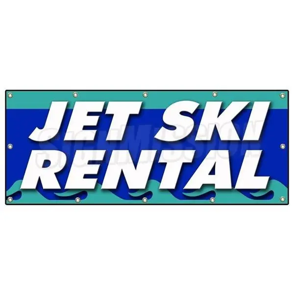 Jet Ski Rental Banner Sign Boat Skiing Wave Runner Kayak Canoe Rent 1