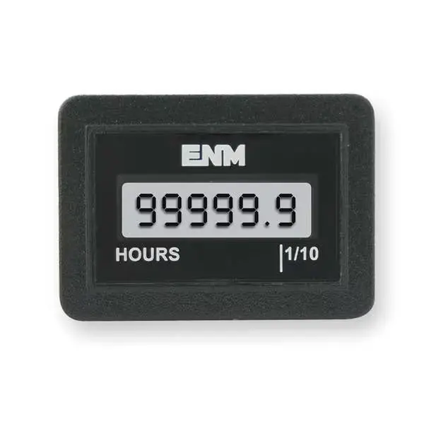 Hour Meter, Lcd, Flush Mount, Lcd, 6 Digit 1
