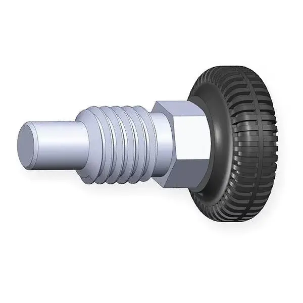 Plastic Knob Plunger, 0.63 In, 3/8-16, 0.28 1