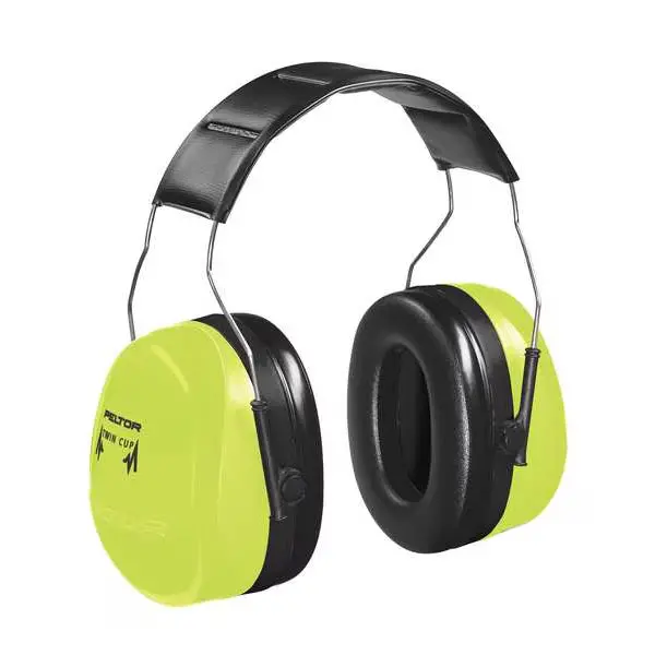 Peltor Optime Over-The-Head Earmuffs, Passive, Nrr 30Db, Black/Green 1