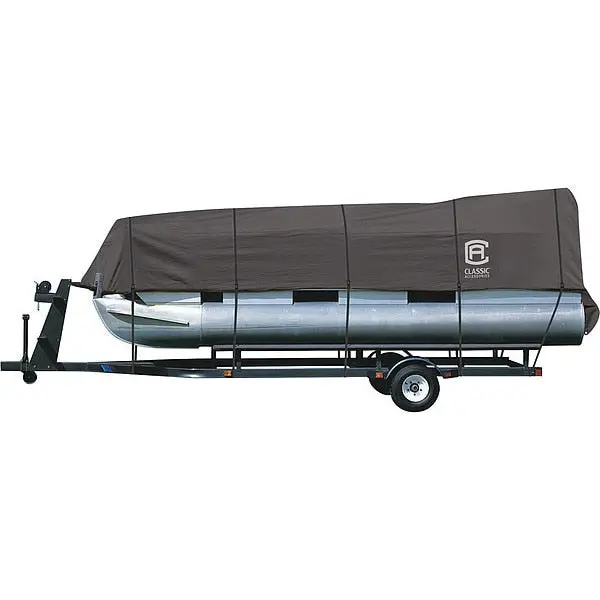 Pontoon Boat Cover,  Model A,  Charcoal 1