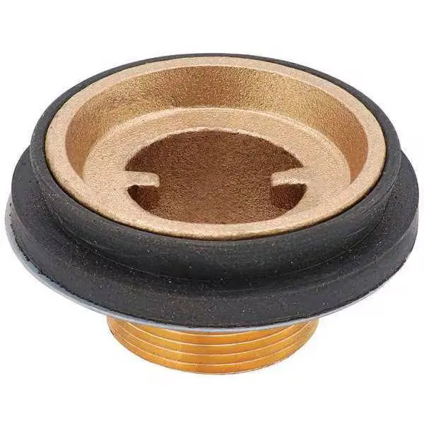 Toilet Spud, 2 X 1 1/4, Brass/Rubber 1