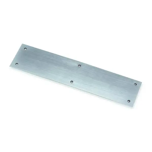 Door Push Plate, Stainless Steel, 12"L X 3"W, 0.05" Proj. 1