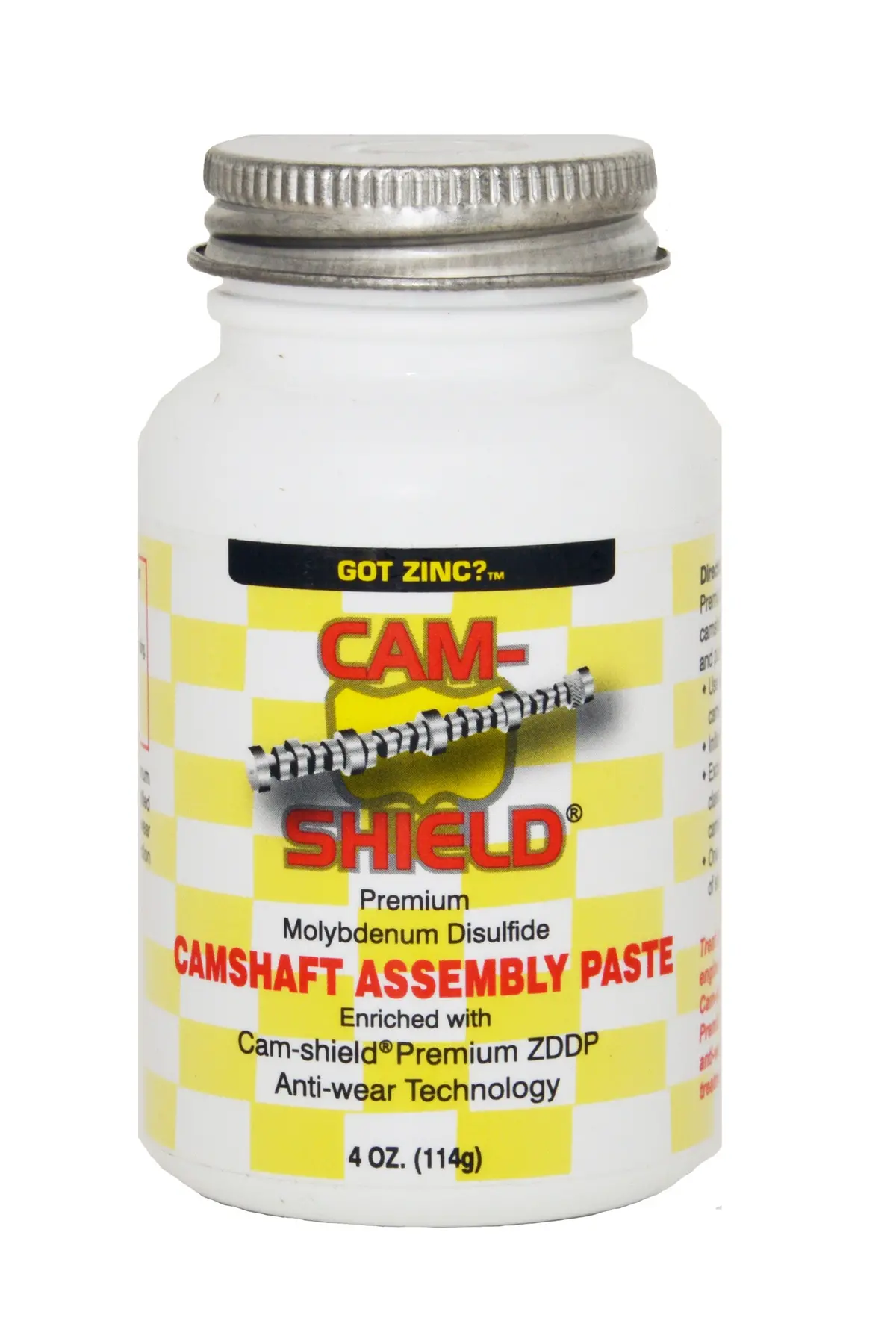 Cam-Shield Zinc Zddp Camshaft Assembly Paste Zmoly-4 1