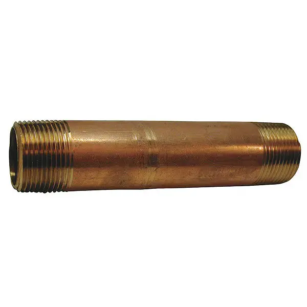 1" Mnpt X 5" Tbe Red Brass Pipe Nipple Sch 40 1
