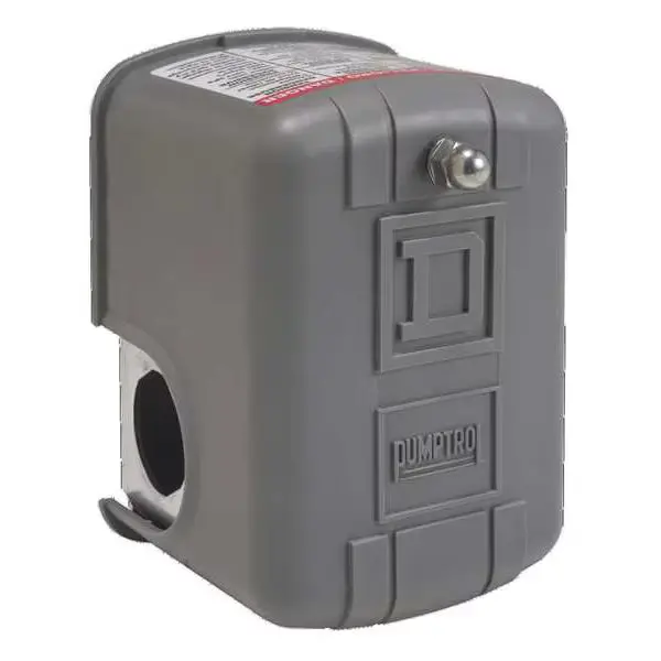 Pressure Switch, Standard, Dpst, 1 Ports, 1/4" Fnps, 10 To 80 Psi Range, Polypropylene 1
