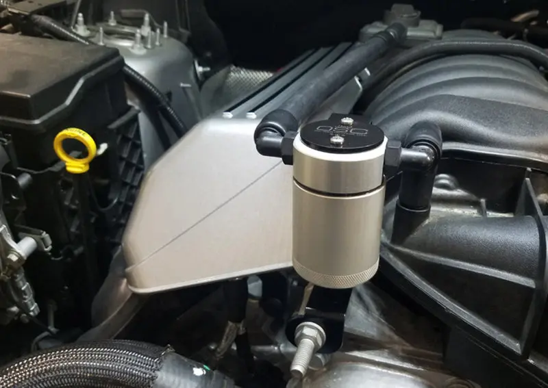 J&L 3063P-C Passenger Side Oil Separator 3.0 - Clear Anodized For 2011-2019 Dodge Charger Srt 6.4L Hemi 1