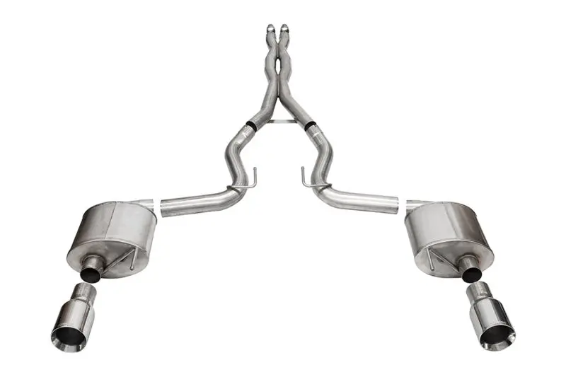 Corsa 2024 Ford Mustanggt Sport Cat-Back Exhaust Sys. 3.0In Dual Rear Exit W/4.5In Straightcut Tips 1