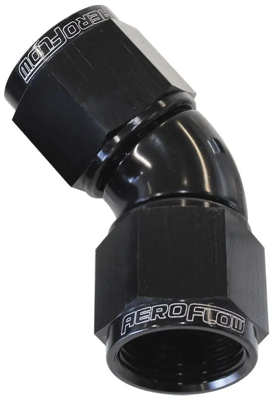 45-Degree Full-Flow -12An Female Coupler - Af563-12Blk 1